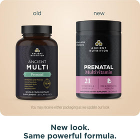 Ancient Nutrition Multivitamine Prénatale Methylée 100g vue arrière