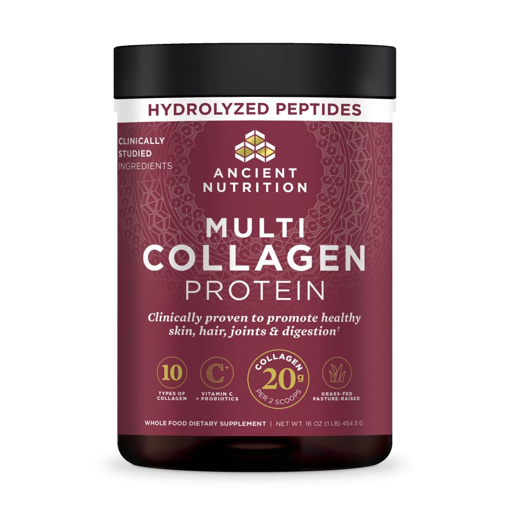 Ancient Nutrition Poudre de Collagène Hydrolysé 558g vue de face