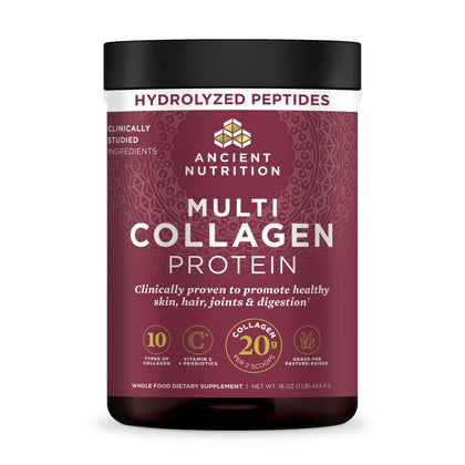 Ancient Nutrition Poudre de Collagène Hydrolysé 558g vue de face