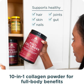 Ancient Nutrition Poudre de Collagène Multi Hydrolysé 499g ingrédients sur l'étiquette