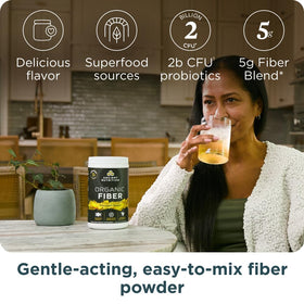 Ancient Nutrition Poudre de Fibre Acacia Bio 458g Ananas Mangue en préparation
