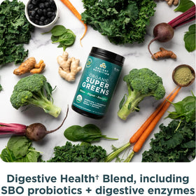 Ancient Nutrition Poudre de Super Greens Bio 322g avec fruits et légumes