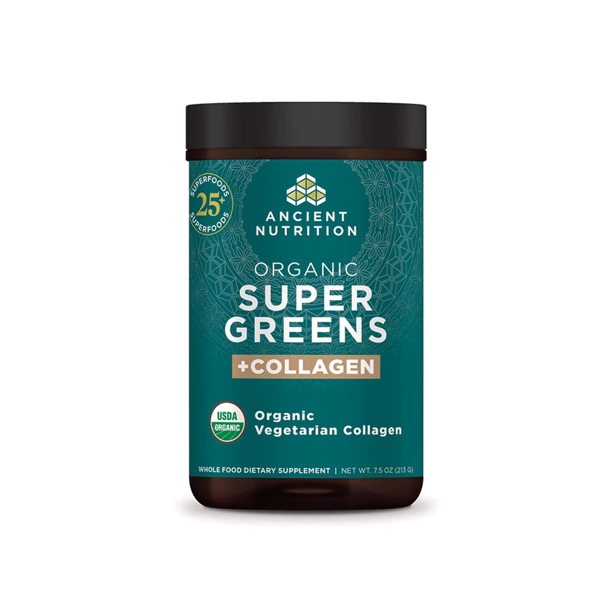 Ancient Nutrition Poudre de Super Greens Bio + Collagène vue de face