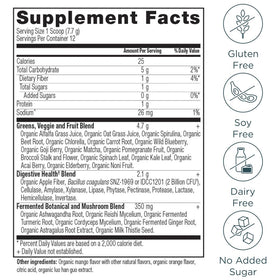 Ancient Nutrition Poudre Super Greens Bio Mangue 159g emballage