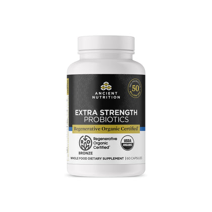 Ancient Nutrition Probiotiques Extra Forts 100g vue de face