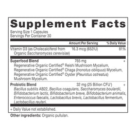 Ancient Nutrition Probiotiques Organique Certifié pour Femmes, vue de dos
