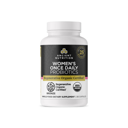 Ancient Nutrition Probiotiques Organique Certifié pour Femmes, vue de face