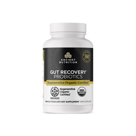 Ancient Nutrition Probiotiques Récupération Intestinale 100g, vue avant