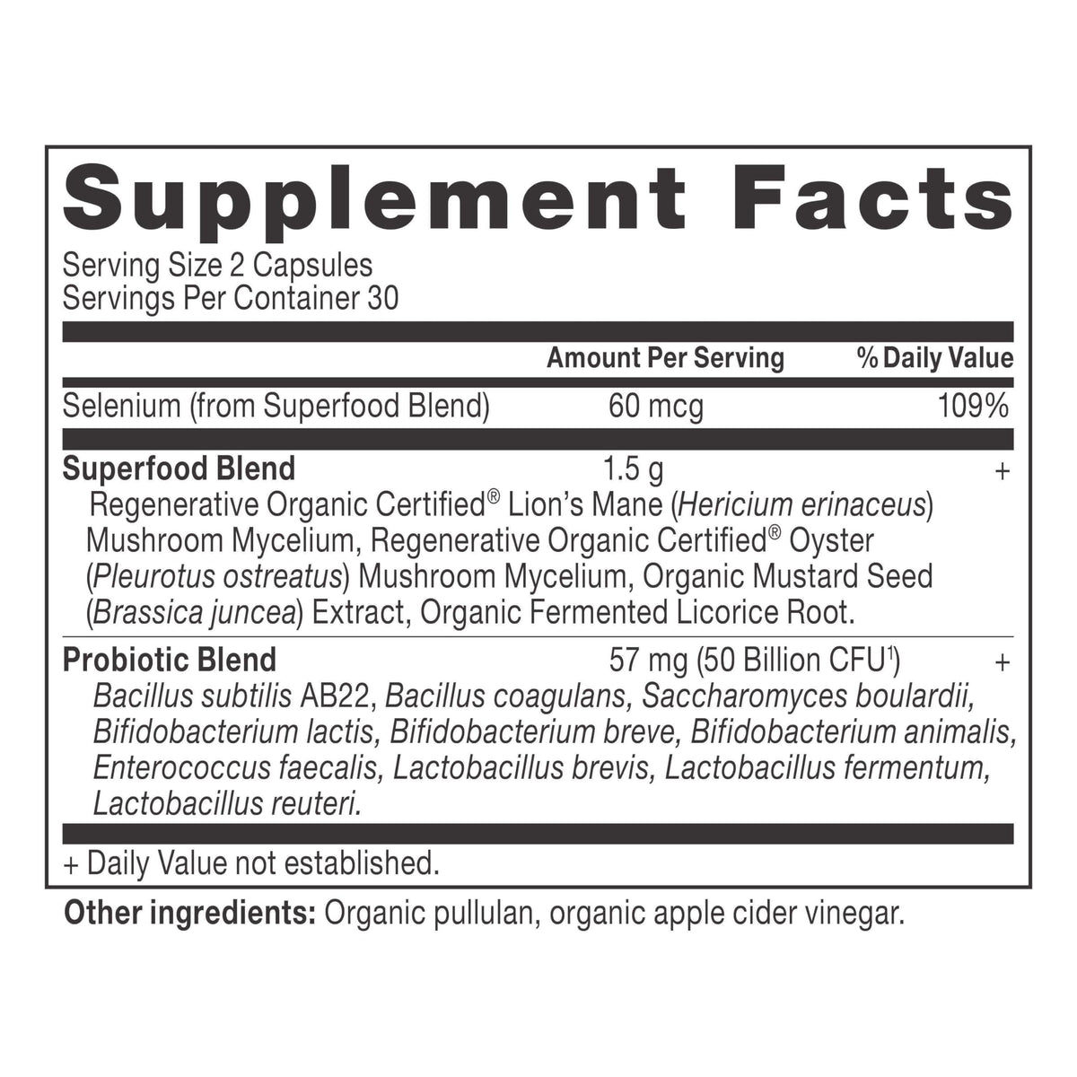 Ancient Nutrition Probiotiques Récupération Intestinale, gélules sur fond blanc