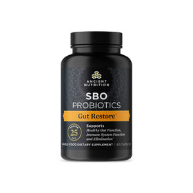 Ancient Nutrition SBO Probiotiques Gut Restore pot de 60 capsules vue de face
