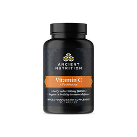 Ancient Nutrition Vitamine C 900mg + Probiotiques vue avant