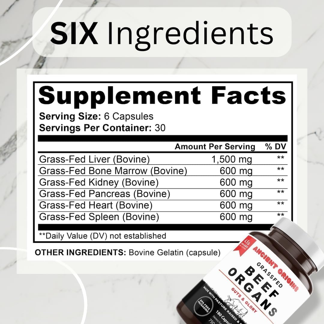 Ancient Origins Complément Alimentaire 4500 mg, capsules avec étiquette visible