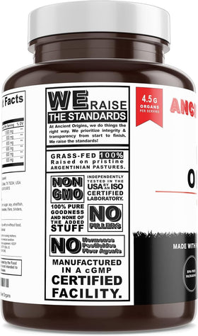 Ancient Origins Complément Alimentaire 4500 mg, étiquette avec informations nutritionnelles