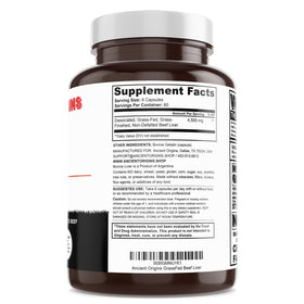 Ancient Origins Foie de Boeuf Élevé à l'Herbe 360 Capsules en gros plan