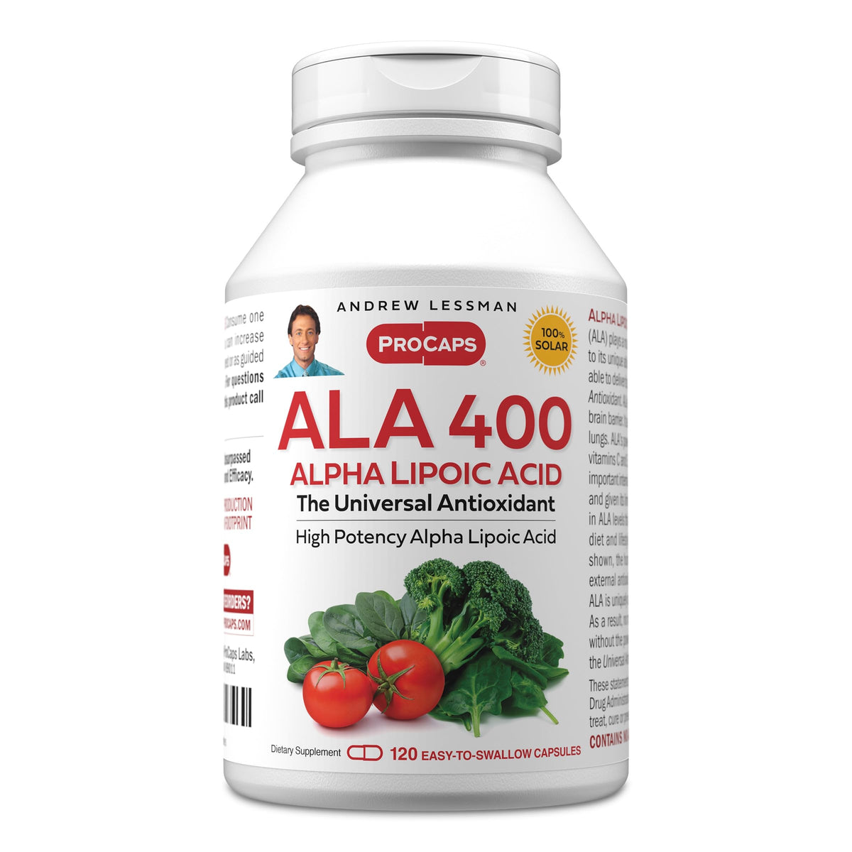 ANDREW LESSMAN Acide Alpha Lipoïque 400mg capsules front view
