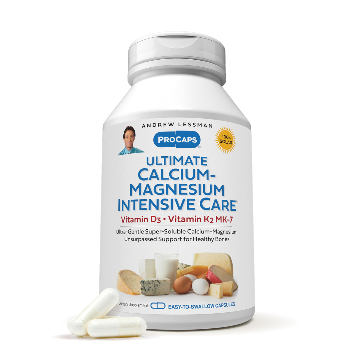ANDREW LESSMAN Calcium-Magnésium K2 MK7 360 capsules vue de face