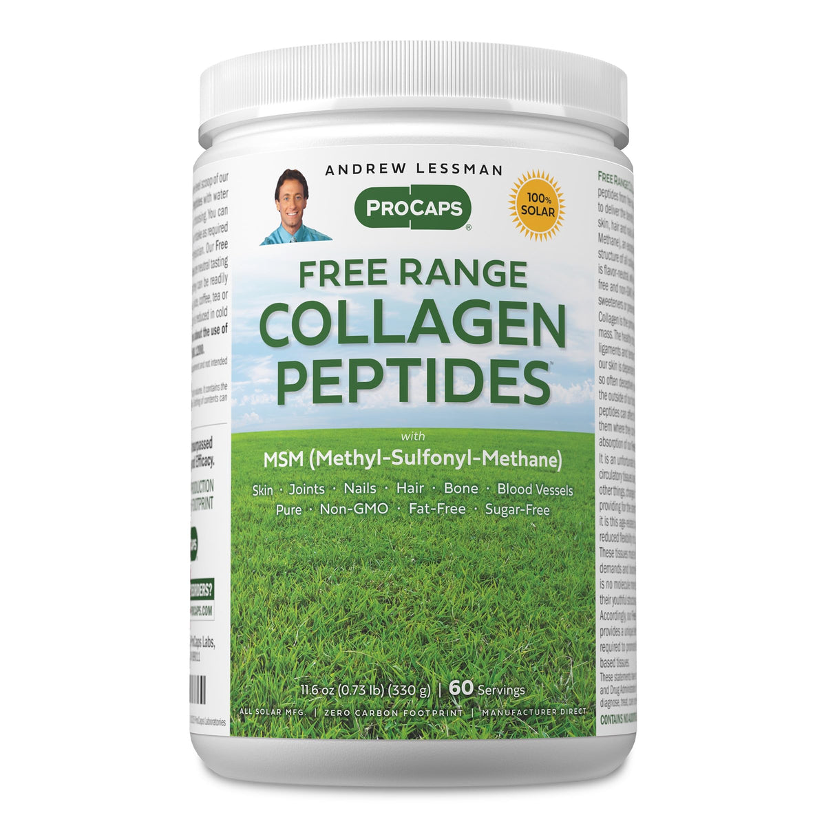 ANDREW LESSMAN Collagène Peptides Libres 60 Portions, vue de face