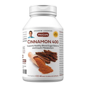 ANDREW LESSMAN Complément Alimentaire Cannelle 400 mg 60 Capsules vue de face