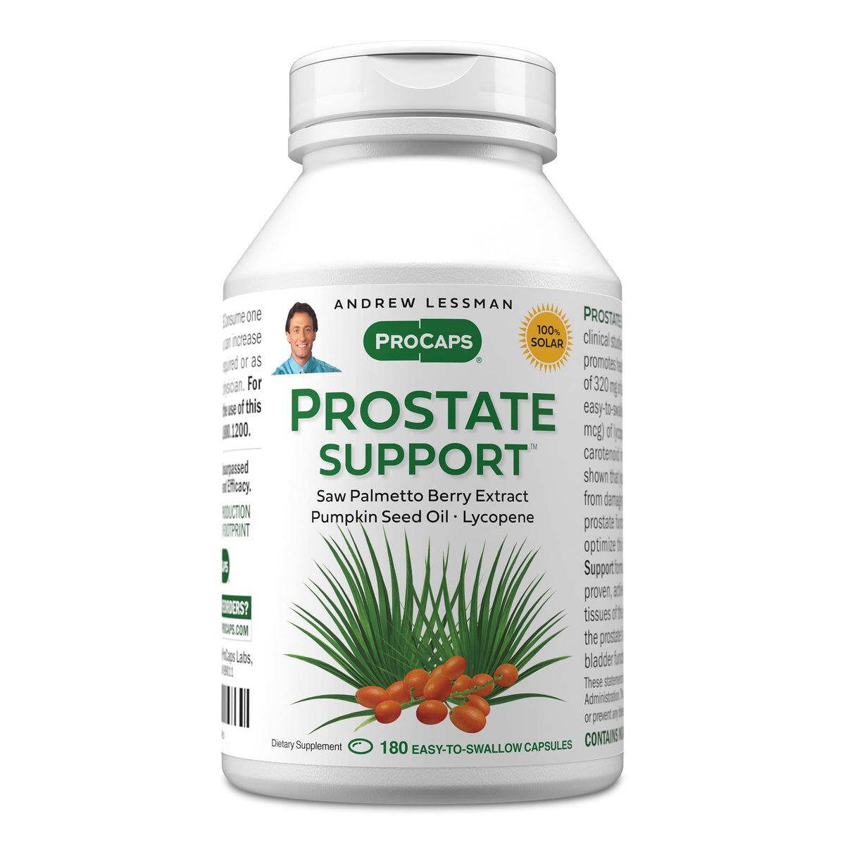 ANDREW LESSMAN Complément Saw Palmetto 180 gélules molles vue de face