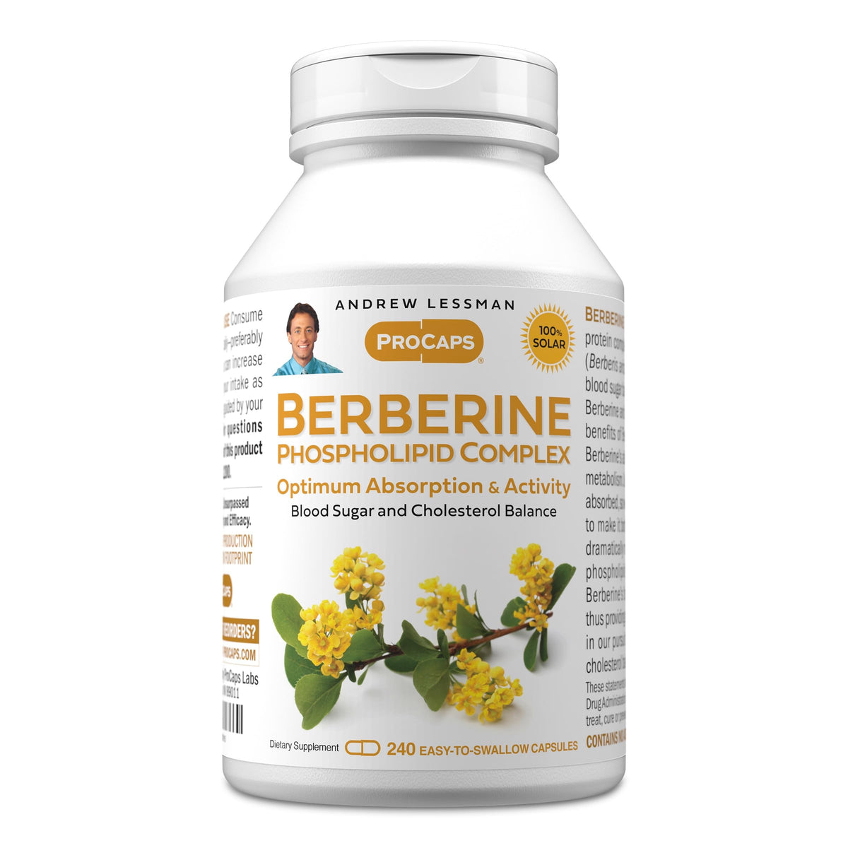 ANDREW LESSMAN Complexe de Phospholipides de Berbérine 240 Capsules vue de face