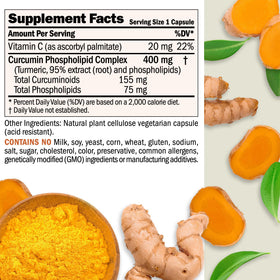 ANDREW LESSMAN Curcuma 400 mg 30 capsules avec étiquette visible