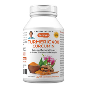 ANDREW LESSMAN Curcuma 400 mg 30 capsules vue de face