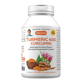 ANDREW LESSMAN Curcuma 400 mg 60 capsules vue de face