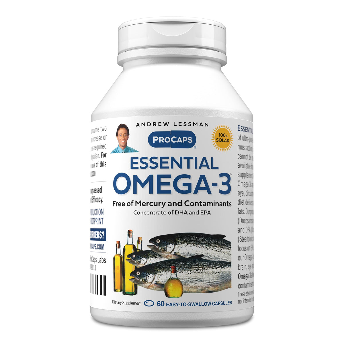 ANDREW LESSMAN Huile de Poisson Omega-3 60 gélules vue avant