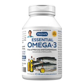 ANDREW LESSMAN Huile de Poisson Omega-3 60 gélules vue avant
