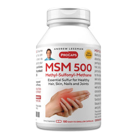 ANDREW LESSMAN MSM 500 Capsules vues de face dans leur emballage