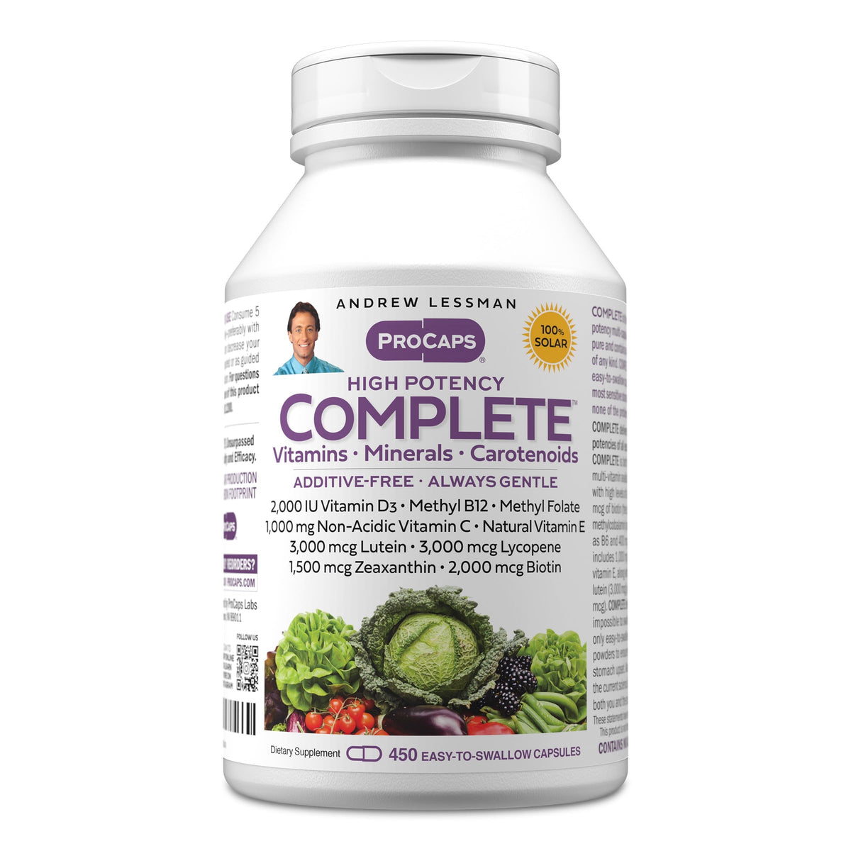 ANDREW LESSMAN Multivitamin Complet 450 Capsules vue de face