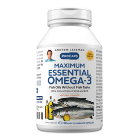 ANDREW LESSMAN Omega-3 Essentiel 60 Gélules Molles vue de face