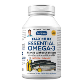 ANDREW LESSMAN Omega-3 Maximum Essentiel 360 gélules, vue avant
