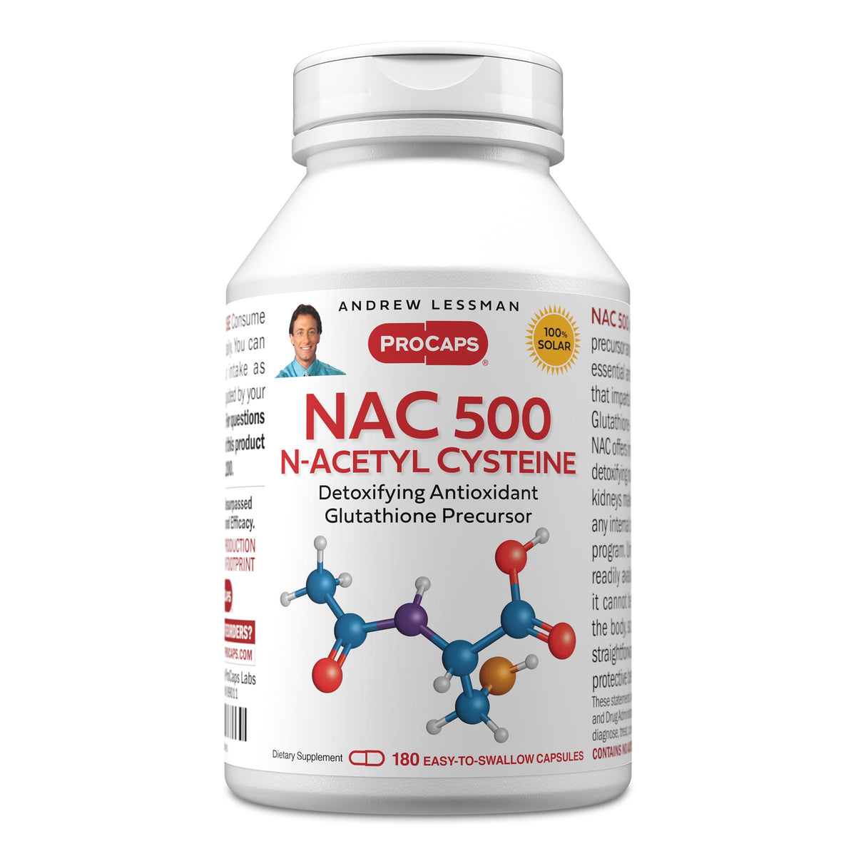 ANDREW LESSMAN ProCaps NAC 500 180 capsules vue de face