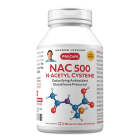 ANDREW LESSMAN ProCaps NAC 500 N-Acétal Cystéine 60 Capsules - Vue avant