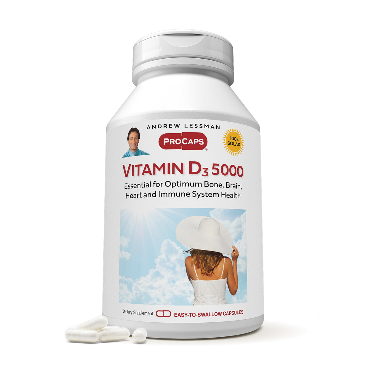 ANDREW LESSMAN Vitamine D3 5 000 UI 180 Capsules vue avant