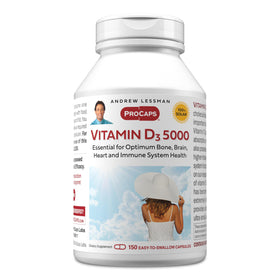 Andrews Lessman VITAMINE D3 5000 IU 150 Capsules vue de face