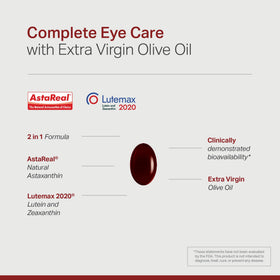Anew Vita Luteine Astaxanthine, gélules sur fond blanc