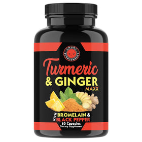 Angry Supplements Turmeric Ginger Maxx 60 Capsules - vue de face