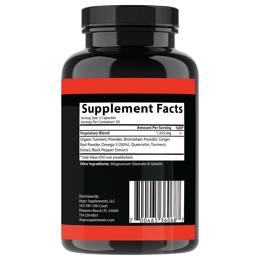 Angry Supplements Turmeric Ginger Maxx, ingrédients naturels
