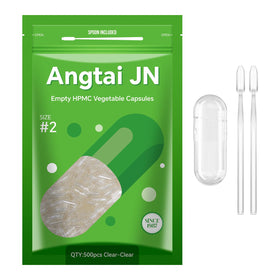 Angtai JN capsules végétales vides taille 2, 500 unités, vue de face