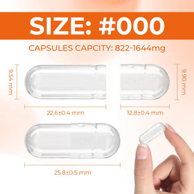 Angtai JN capsules vides en gélatine taille 000 avec cuillère de remplissage