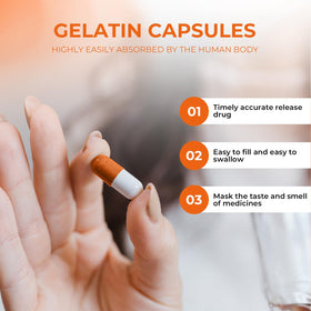 Angtai JN capsules vides en gélatine taille 000 côté