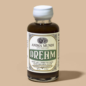 Anima Mundi Élixir de Rêve Lucide 60 ml sur une table en bois