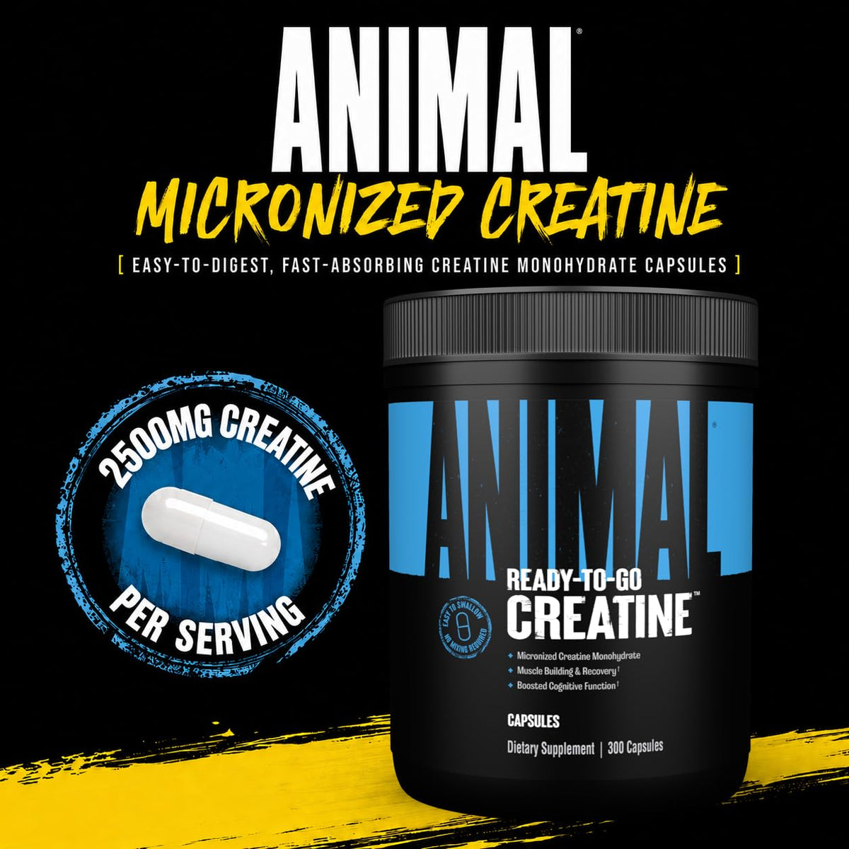 Animal Capsules de Créatine Monohydrate 300 Comp. vue arrière