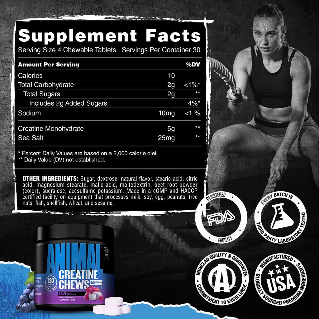 Animal Creatine Chews, utilisation pendant l'entraînement