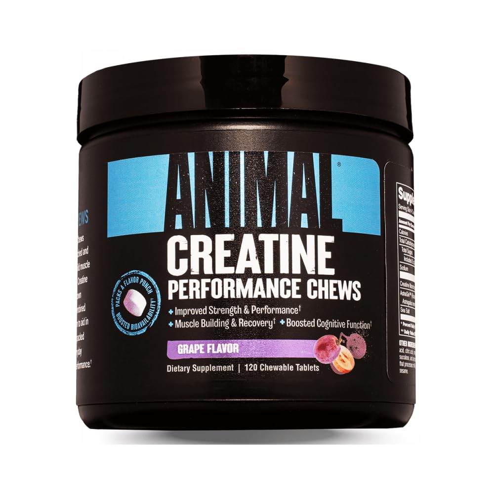 Animal Creatine Chews, vue de côté du produit