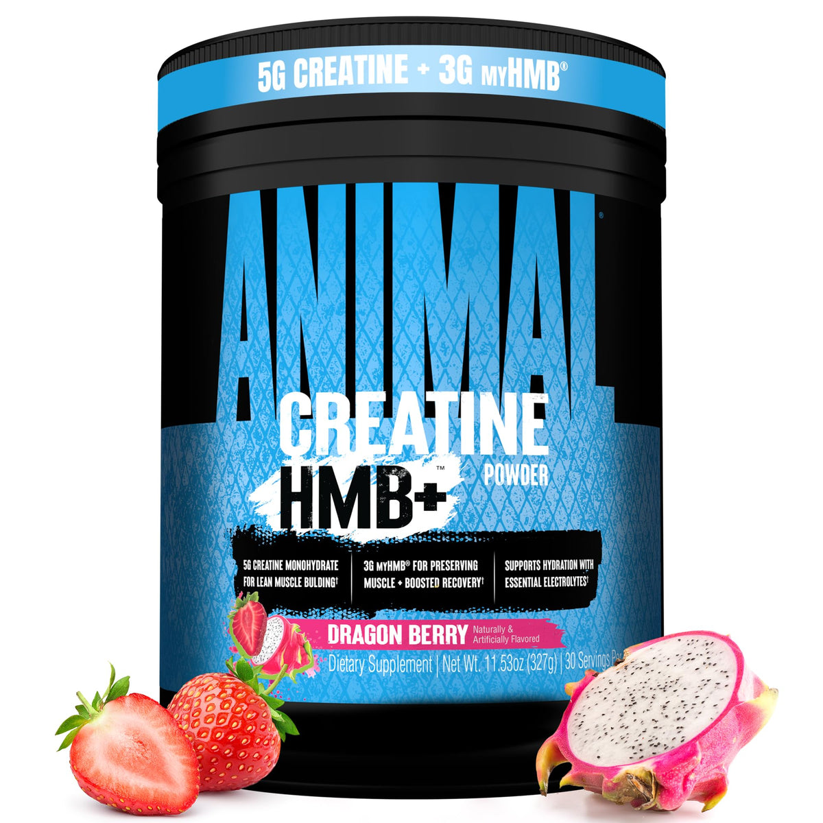 Animal Creatine HMB+ 410g saveur Dragon Berry vue avant