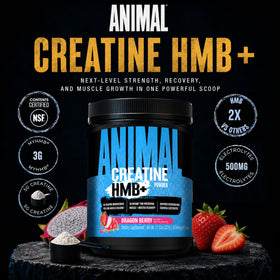 Animal Creatine HMB+ 410g vue arrière avec informations nutritionnelles