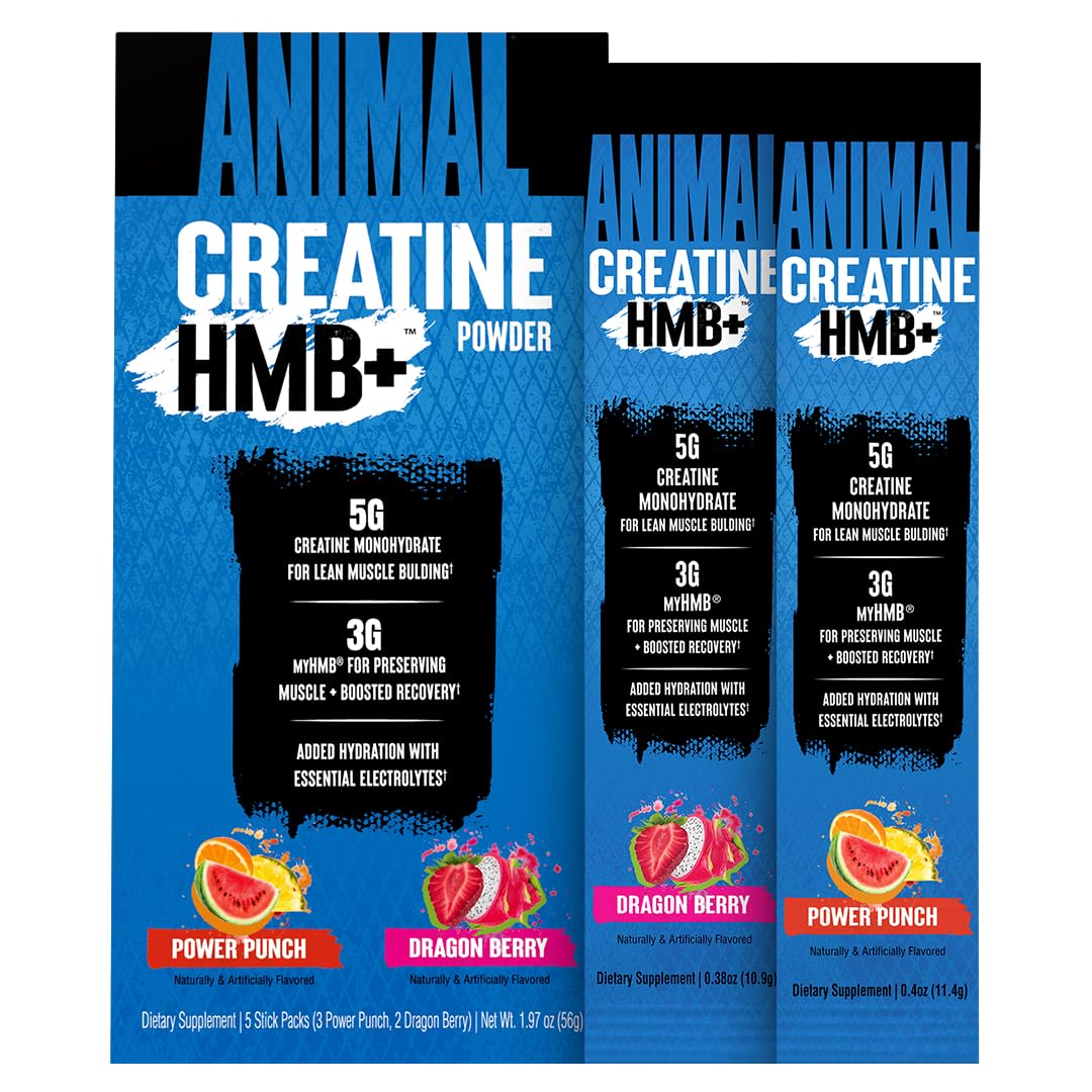 Animal Creatine HMB+ 5 servings packaging front view